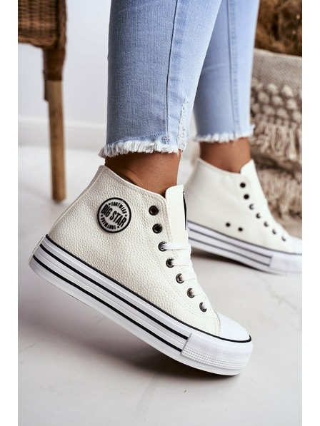 BIG STAR SHOES Damen Big Star Hohe Turnschuhe - Weiß