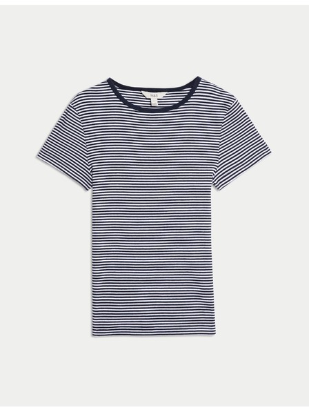 Marks & Spencer Gestreiftes geripptes T-Shirt Marks & Spencer