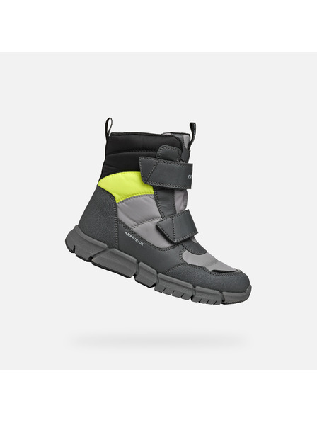 Geox Graue Jungen-Stiefeletten Geox Flexyper B Abx
