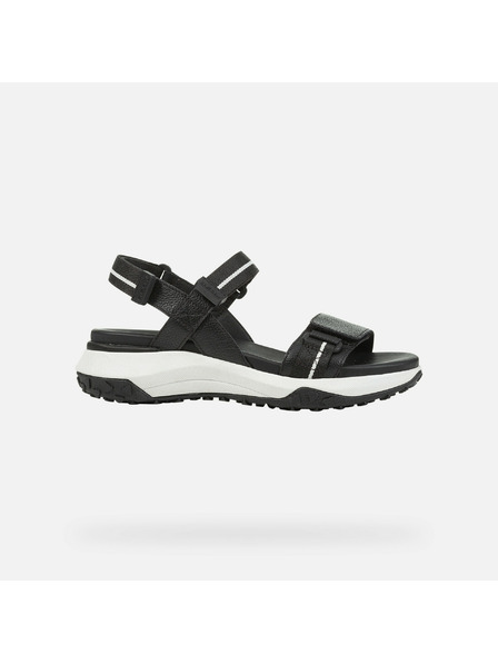 Geox Schwarze Geox Sorapis + Grip Damensandalen