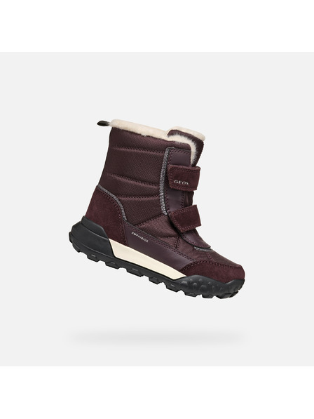 Geox Weinrote Mädchen-Winterschuhe Geox Trekkyup B Ab