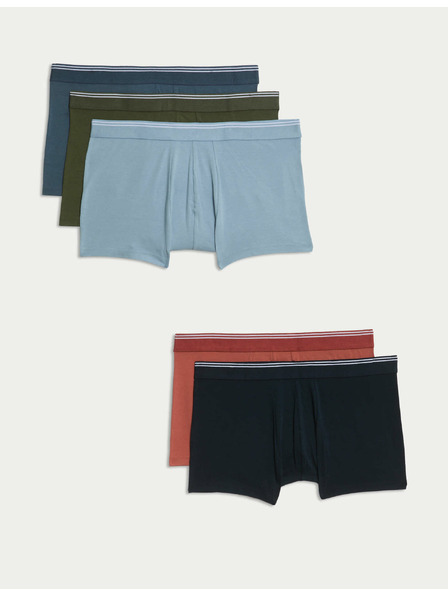 Marks & Spencer Boxer shorts with high cotton content and Cool & Fresh™ technology, 5 pack Marks & Spencer multicolor