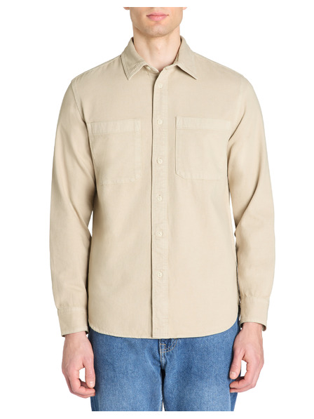 Celio Beige Herrenhemd Celio Lanime