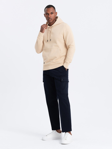 Ombre Clothing Herren Baumwoll-Kapuzenpullover BASIC mit Kängurutasche Ombre Clothing
