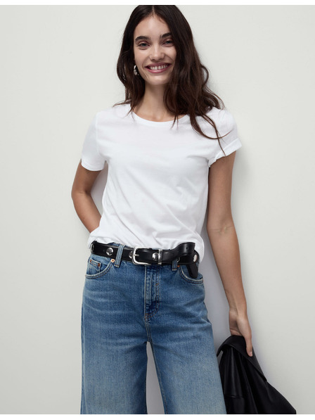 Marks & Spencer T-Shirt aus reiner Baumwolle Marks & Spencer weiß