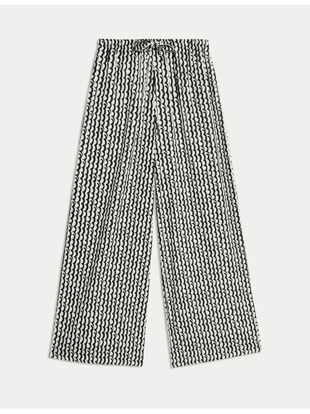 Marks & Spencer Geometrische Hosenrock mit weitem Bein Marks & Spencer schwarz